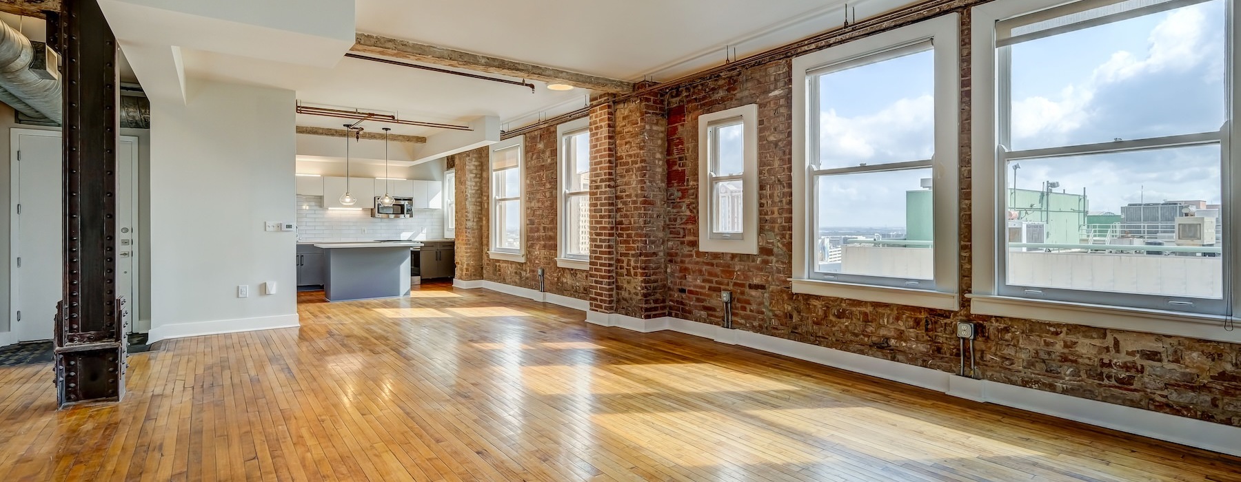 a large empty living room