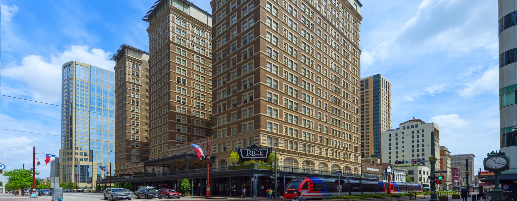 a city with tall buildings