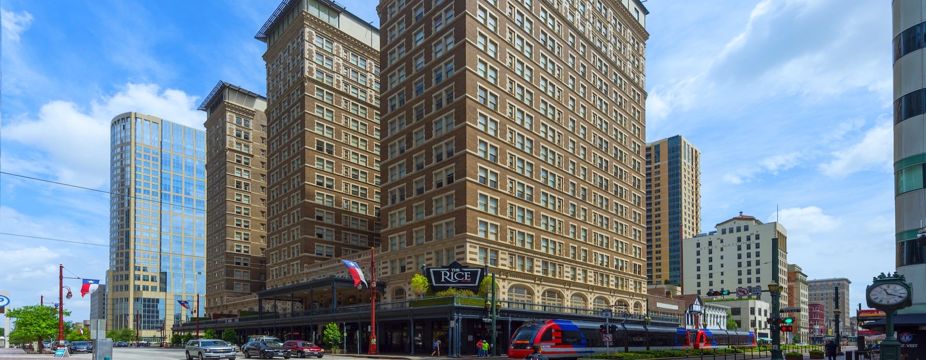 a city with tall buildings